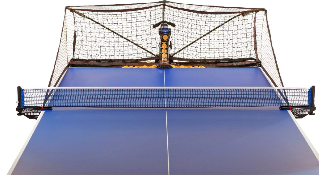 Tischtennis Zubehör DIFU Tischtennisnetz Tischtennisball Auffangnetz Ping Pong Bälle Collector Net aus Polyesterfaser und Lackiertes Eisen für Tischtennis Roboter Ballmaschine Trainin 