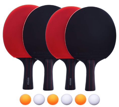 Ping Pong Set Spiel Ideal für Anfänger XDDIAS Instant Tischtennis Set Ausziehbare Tischtennisnetz Bälle Familien und Profis Tischtennisschläger/Schläger 
